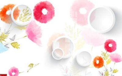 File tranh File tranh hoa trang sức in tường 3d TS6362 (bản gốc) treo tường