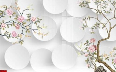 File in trần File tranh hoa trang sức in tường 3d TS6380 (bản gốc) bầu trời