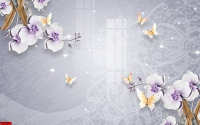 File gốc File tranh hoa trang sức in tường 3d TS6398 (PNG) trong suốt (transparent)