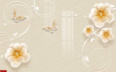 File tranh File tranh hoa trang sức in tường 3d TS6399 (gốc) chủ đề thành phố