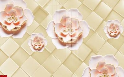 File tranh ảnh gốc File tranh hoa trang sức in tường 3d TS6409 dùng cho in khổ lớn