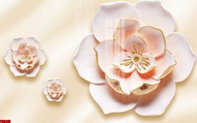 File ảnh File tranh hoa trang sức in tường 3d TS6410 (gốc) cho trang trí nhà hàng