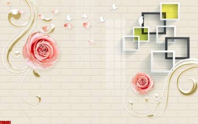 File in trần File tranh hoa trang sức in tường 3d TS6431 (file gốc) phong thủy