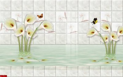 File in trần File tranh hoa trang sức in tường 3d TS6435 (bản gốc) hoa văn