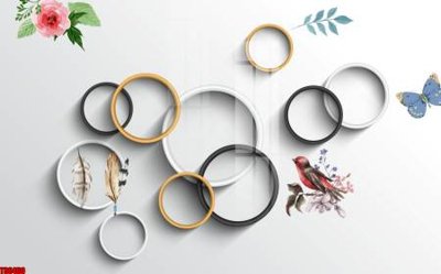 Tải file File tranh hoa trang sức in tường 3d TS6460 (gốc) chủ đề phong thủy