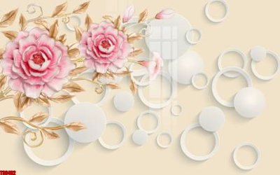 File tranh File tranh hoa trang sức in tường 3d TS6482 (ảnh gốc) in trần nhà