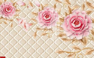 File in lụa File tranh hoa trang sức in tường 3d TS6483 (phong cảnh) File tranh hoa trang sức in tường 3d TS6483