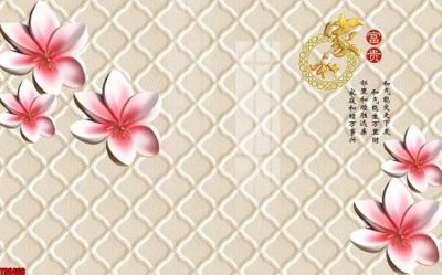 File ảnh File tranh hoa trang sức in tường 3d TS6498 (gốc) dùng in Pano