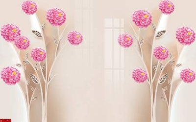 File tranh File tranh hoa trang sức in tường 3d TS6526 (file gốc) chuẩn màu in