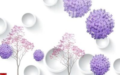 File tranh gốc File tranh hoa trang sức in tường 3d TS6581 (bản đẹp) độc quyền