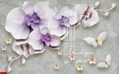 File gốc File tranh hoa trang sức in tường 3d TS6602 (phiên bản chuẩn) để in ấn