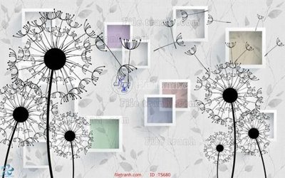 File gốc File hoa trang sức TS680 (trang trí) phòng trẻ em