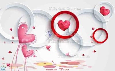 File gốc File hoa trang sức TS764 (in tráng gương) ốp tường