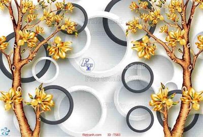 File tranh File hoa trang sức TS83 (ảnh gốc) in trần xuyên sáng