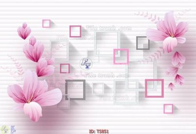 File gốc File hoa trang sức TS851 (in tráng gương) nghệ thuật