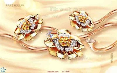 Download file gốc File hoa trang sức TS90 (in lụa) hoa lá