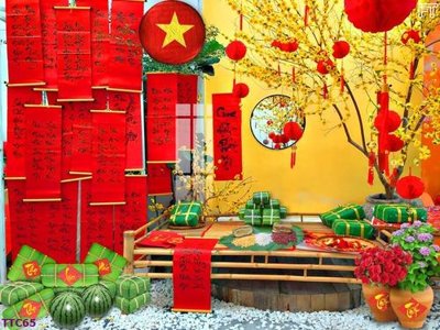 Download file gốc file in baner tết 2024 phông tiểu cảnh tết TTC65 (in mica) trang trí