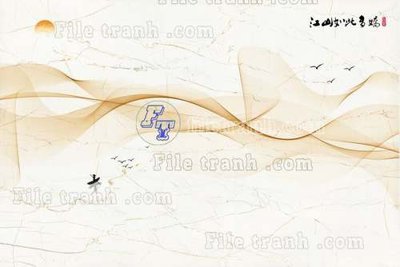 Tải file File tranh gốc tranh tường hoa thủy mặc trung quốc TTQ1 (gốc) làm file tranh quảng cáo