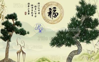 File gốc File tranh gốc tranh tường hoa thủy mặc trung quốc TTQ101 (chủ đề hiện đại) trang trí