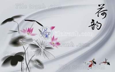 File in trần File tranh gốc tranh tường hoa thủy mặc trung quốc TTQ126 (bản gốc) 5D