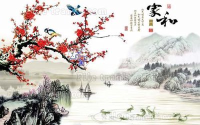 File in ấn chuyên nghiệp File tranh gốc tranh tường hoa thủy mặc trung quốc TTQ150 (file gốc)