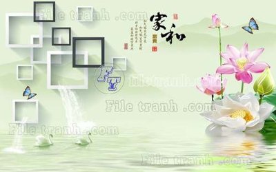 File ảnh File tranh gốc tranh tường hoa thủy mặc trung quốc TTQ160 (gốc) in biển hiệu