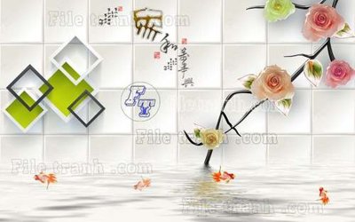 Mua file ảnh gốc File tranh gốc tranh tường hoa thủy mặc trung quốc TTQ166 (chất lượng cao)