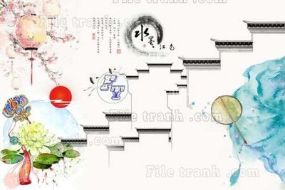 Mua file ảnh gốc File tranh gốc tranh tường hoa thủy mặc trung quốc TTQ169 (chất lượng cao)