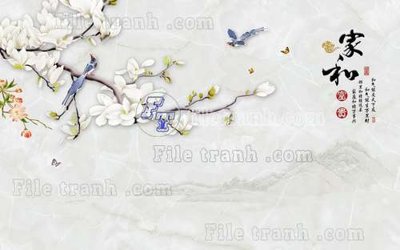 File tranh trang trí File tranh gốc tranh tường hoa thủy mặc trung quốc TTQ175 (file gốc)