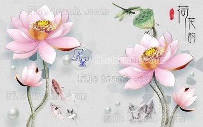 File gốc File tranh gốc tranh tường hoa thủy mặc trung quốc TTQ18 (dành cho trang trí nội thất)