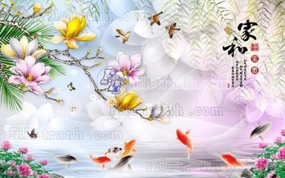 File gốc File tranh gốc tranh tường hoa thủy mặc trung quốc TTQ230 (in lụa) trang trí tường