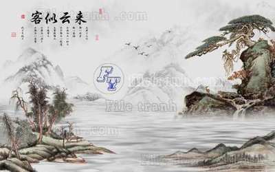Tải file tranh File tranh gốc tranh tường hoa thủy mặc trung quốc TTQ302 (gốc) tại Filetranh.com