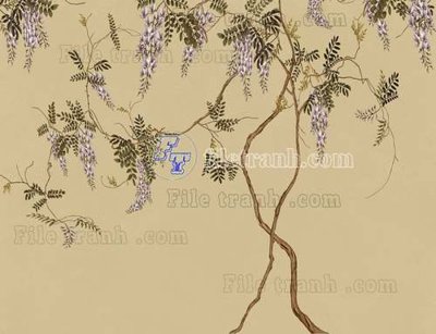 File in ấn File tranh gốc tranh tường hoa thủy mặc trung quốc TTQ308 chuyên nghiệp