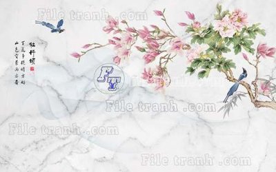 File gốc File tranh gốc tranh tường hoa thủy mặc trung quốc TTQ318 (vector) cho in ấn