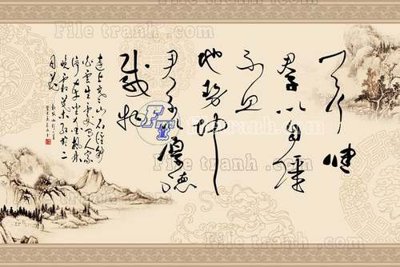 File tranh File tranh gốc tranh tường hoa thủy mặc trung quốc TTQ338 (gốc) chủ đề thiên nhiên