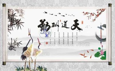 Download file File tranh gốc tranh tường hoa thủy mặc trung quốc TTQ340 (gốc) in mica ốp bếp