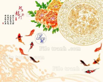 File in trần File tranh gốc tranh tường hoa thủy mặc trung quốc TTQ352 (bản gốc) mây trời