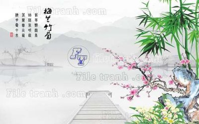 Tải về file gốc File tranh gốc tranh tường hoa thủy mặc trung quốc TTQ38 (chuẩn in ấn)