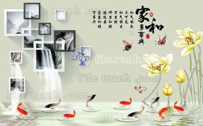 File gốc File tranh gốc tranh tường hoa thủy mặc trung quốc TTQ387 (trang trí) phòng làm việc