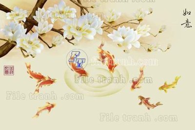 File ảnh File tranh gốc tranh tường hoa thủy mặc trung quốc TTQ402 (gốc) in quảng cáo ngoài trời