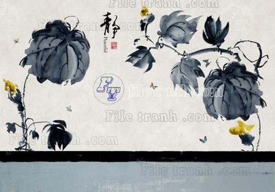 File in ấn cao cấp File tranh gốc tranh tường hoa thủy mặc trung quốc TTQ422 (file gốc)