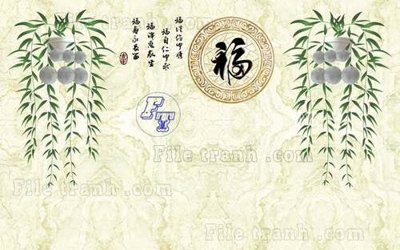File gốc File tranh gốc tranh tường hoa thủy mặc trung quốc TTQ455 (in lụa) tranh phong thủy