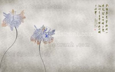 File tranh trang trí File tranh gốc tranh tường hoa thủy mặc trung quốc TTQ46 (tải file gốc)