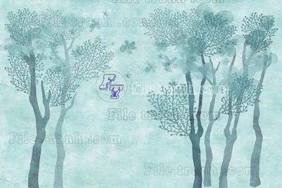 File tranh quảng cáo File tranh gốc tranh tường hoa thủy mặc trung quốc TTQ528 (download file gốc)