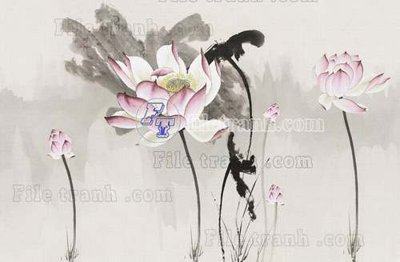 File PSD File tranh gốc tranh tường hoa thủy mặc trung quốc TTQ536 (gốc) nhiều lớp (multi-layer)