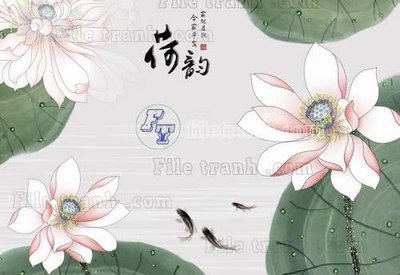 Hình ảnh file gốc in trần nhà File tranh gốc tranh tường hoa thủy mặc trung quốc TTQ539