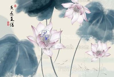 File gốc File tranh gốc tranh tường hoa thủy mặc trung quốc TTQ540 (PNG) chất lượng cao