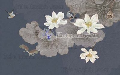 File gốc File tranh gốc tranh tường hoa thủy mặc trung quốc TTQ569 (in mica) làm bảng hiệu