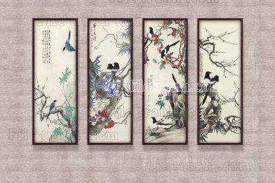 Tải file File tranh gốc tranh tường hoa thủy mặc trung quốc TTQ572 (ảnh gốc) file AI/EPS