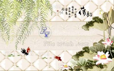 File in trần File tranh gốc tranh tường hoa thủy mặc trung quốc TTQ586 (bản gốc) mây trời